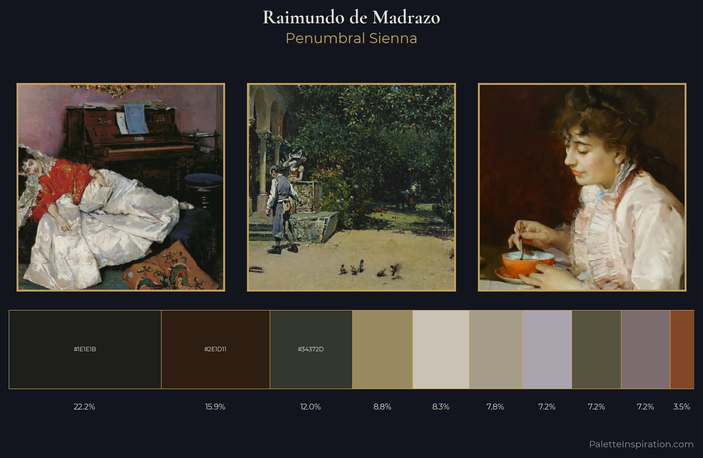 Raimundo de Madrazo Palette 4 — Penumbral Sienna