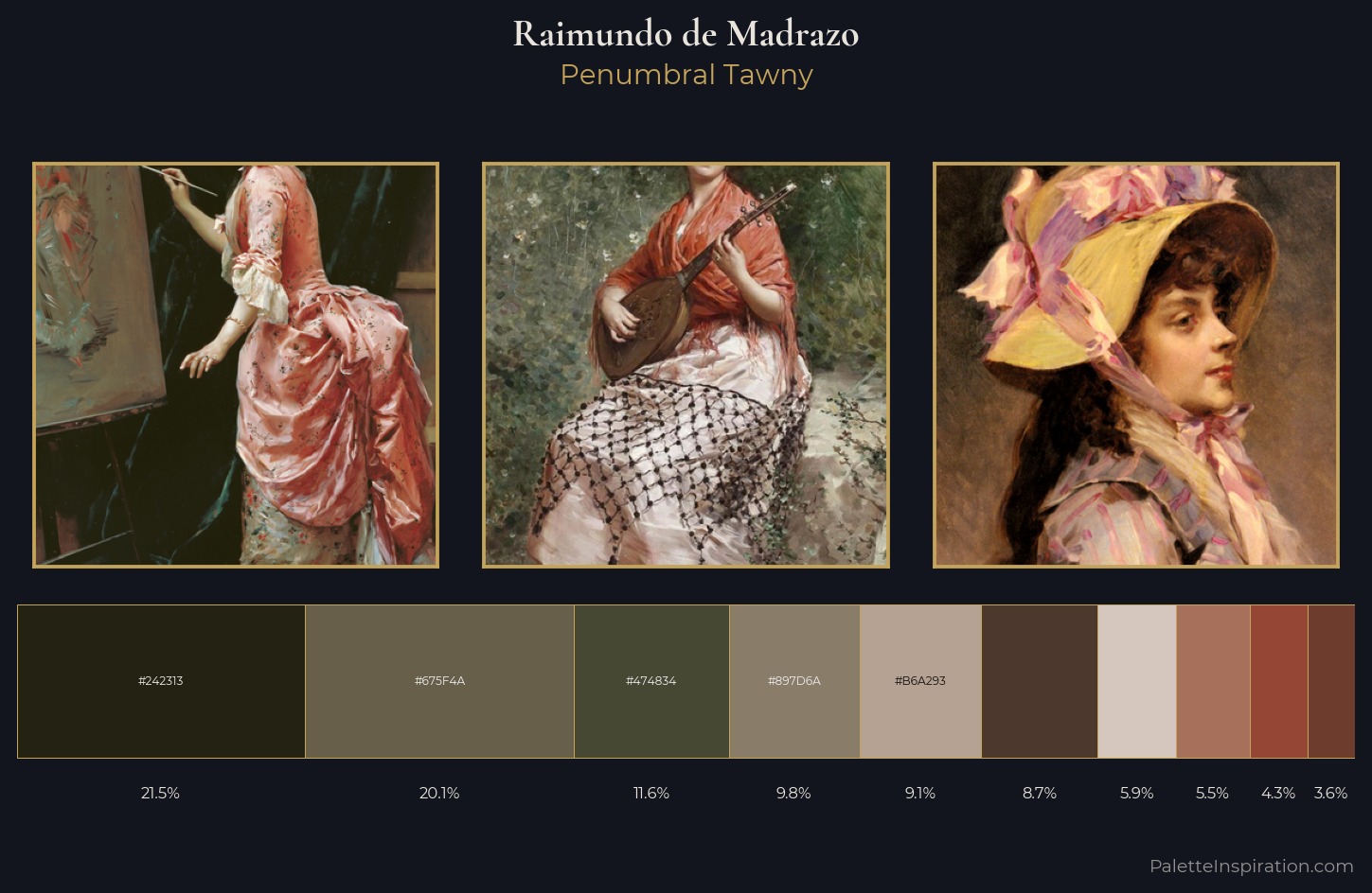 Raimundo de Madrazo Palette 5 — Penumbral Tawny