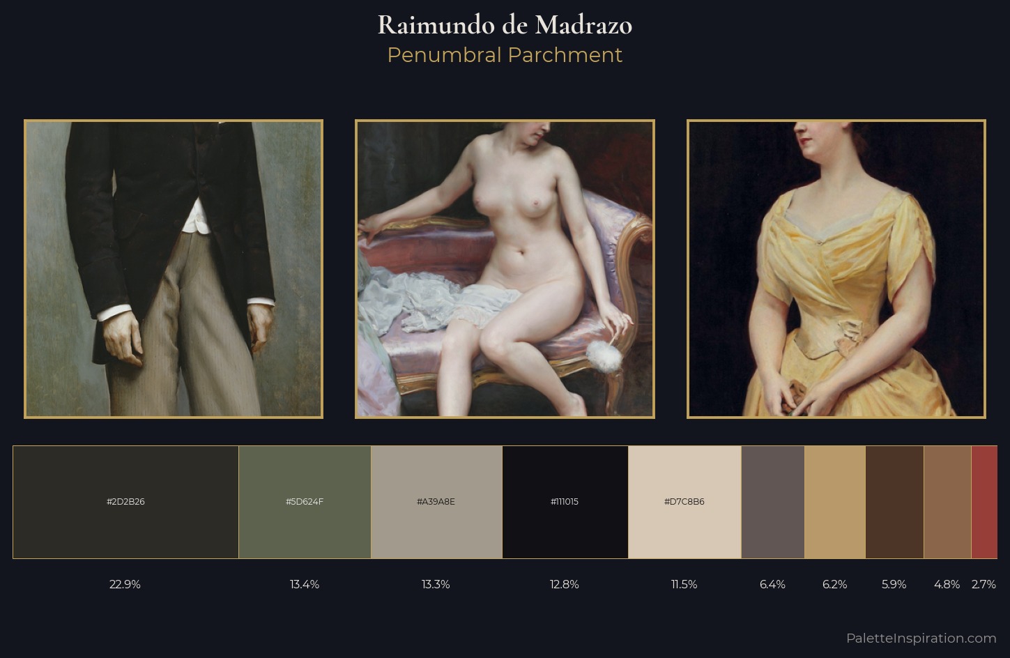 Raimundo de Madrazo Palette 7 — Penumbral Parchment