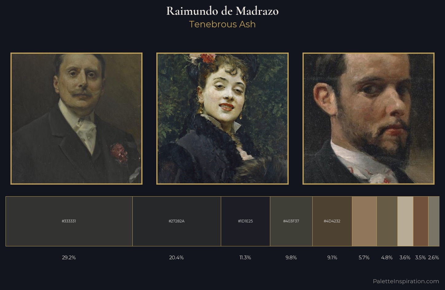 Raimundo de Madrazo Palette 8 — Tenebrous Ash