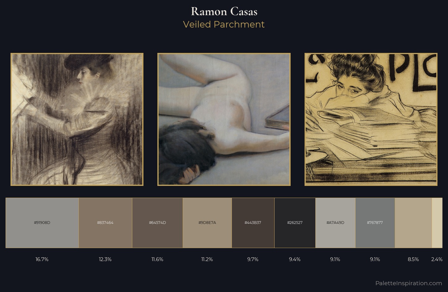 Ramon Casas Palette 2 — Veiled Parchment