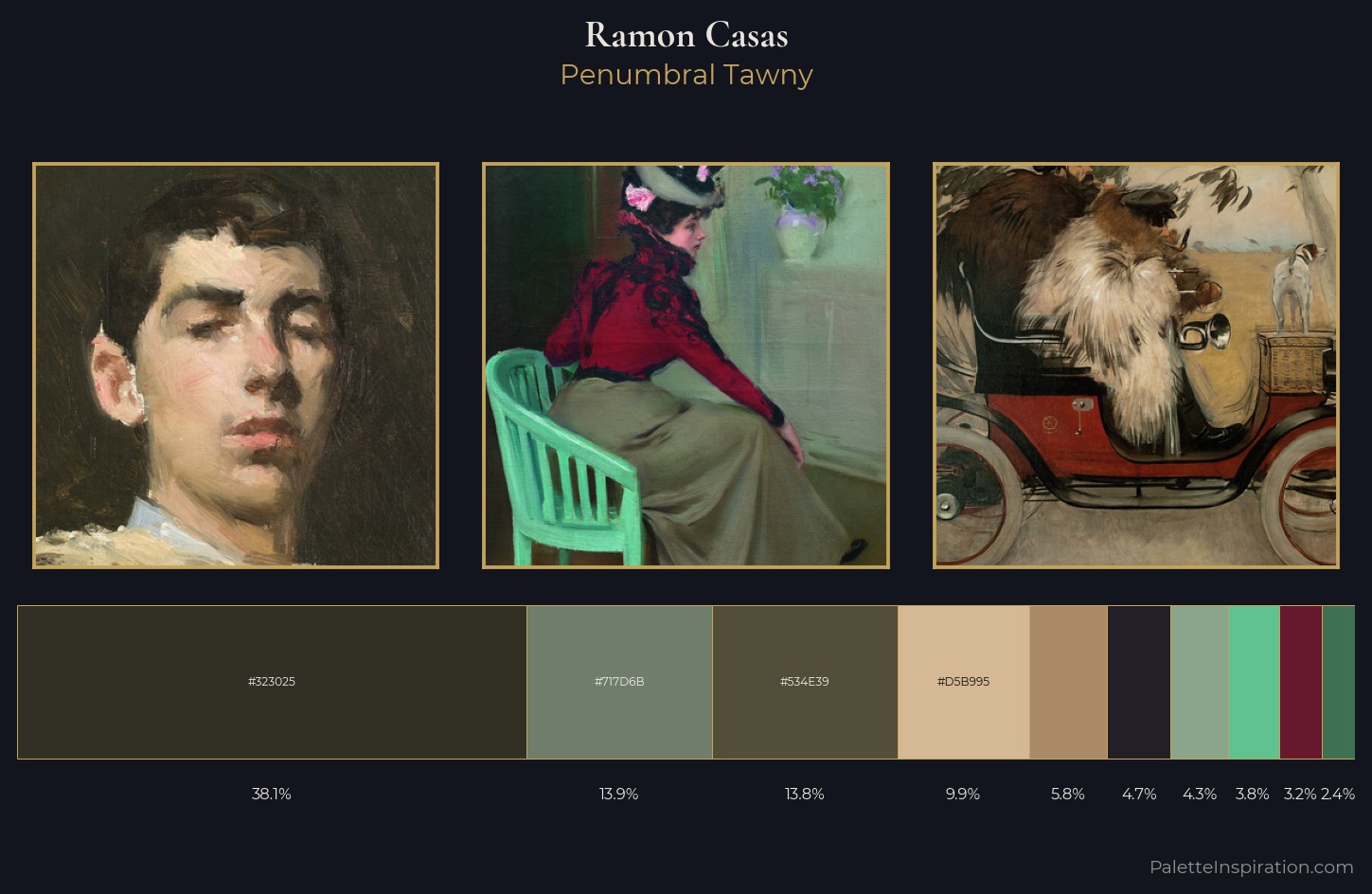 Ramon Casas Palette 4 — Penumbral Tawny