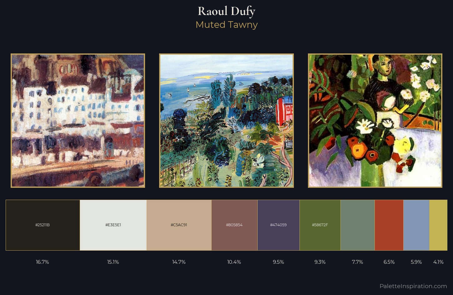 Raoul Dufy Palette 6 — Muted Tawny
