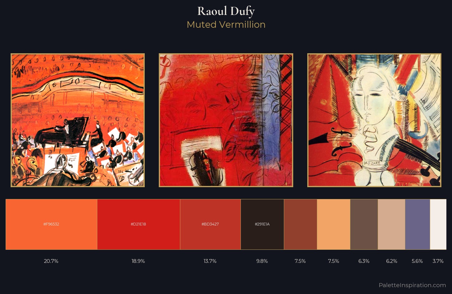 Raoul Dufy Palette 7 — Muted Vermillion