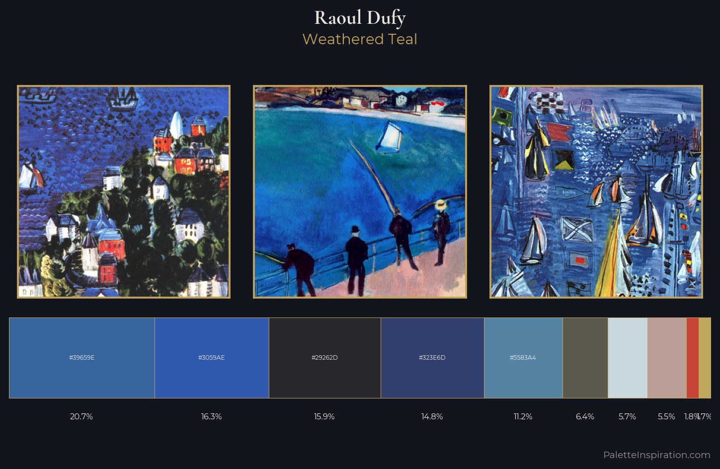 Raoul Dufy Palette 10 — Weathered Teal