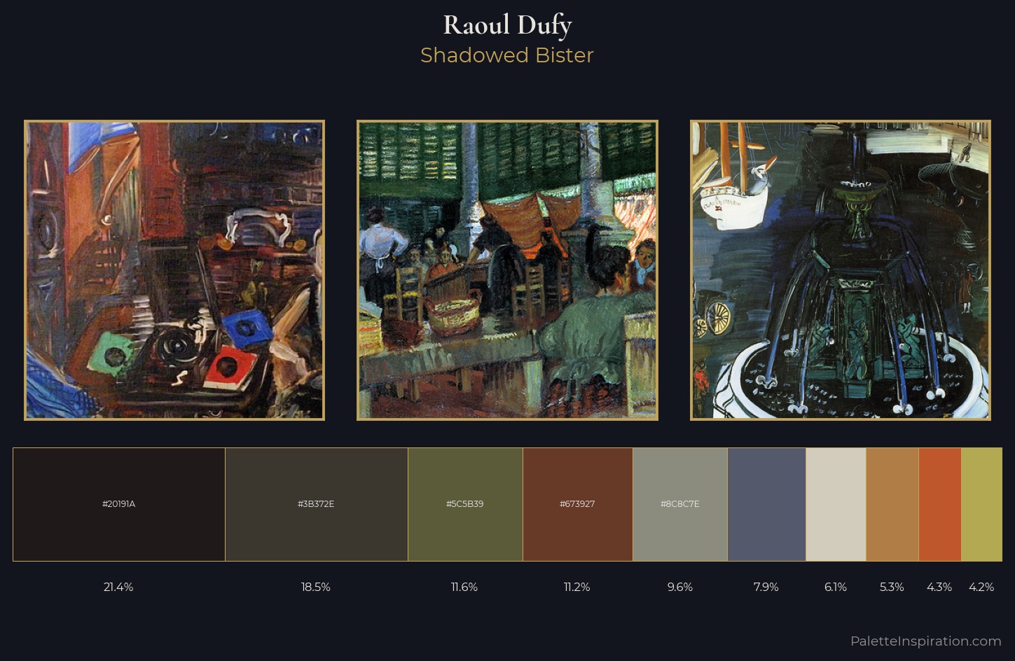 Raoul Dufy Palette 11 — Shadowed Bister