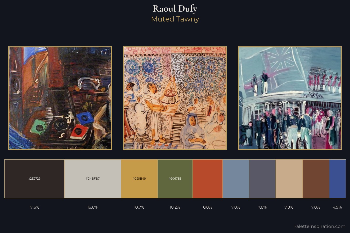 Raoul Dufy Master Palette — Muted Tawny