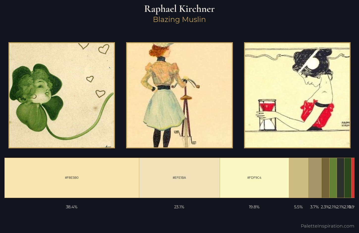 Raphael Kirchner Palette 11 — Blazing Muslin