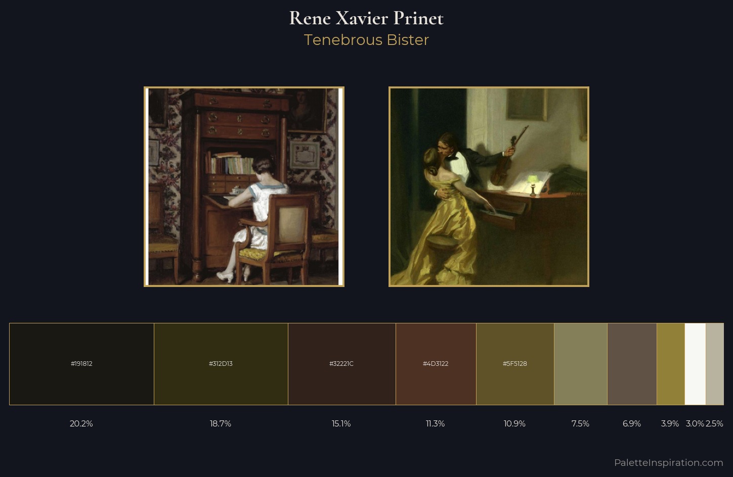 Rene Xavier Prinet Palette 4 — Tenebrous Bister