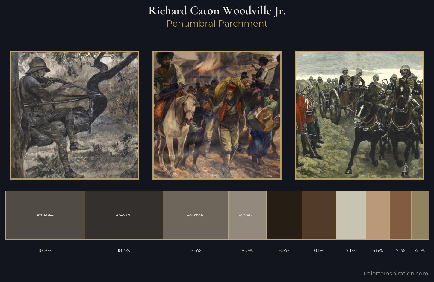 Richard Caton Woodville Jr. Palette 6 — Penumbral Parchment