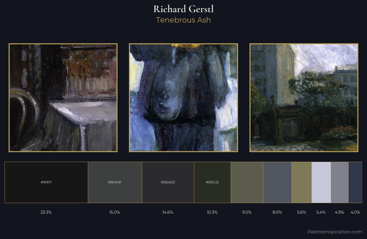 Richard Gerstl Palette 10 — Tenebrous Ash