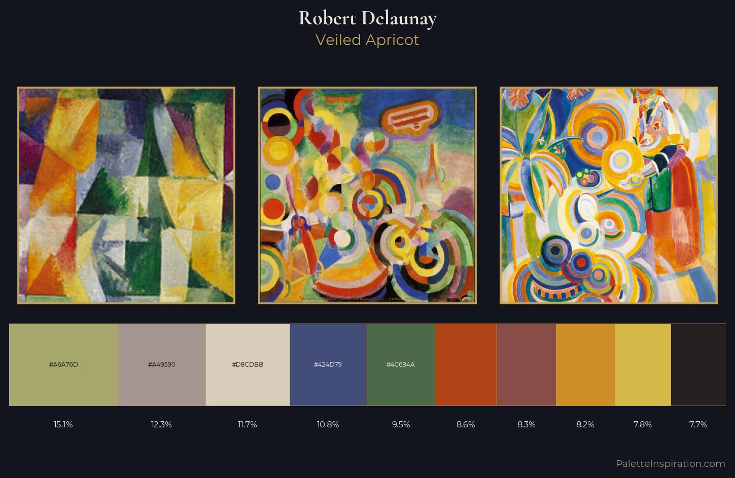Robert Delaunay Palette 4 — Veiled Apricot