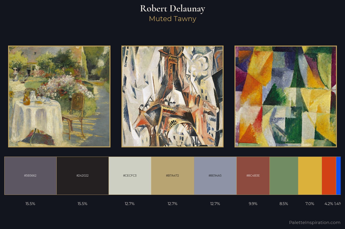 Robert Delaunay Master Palette — Muted Tawny