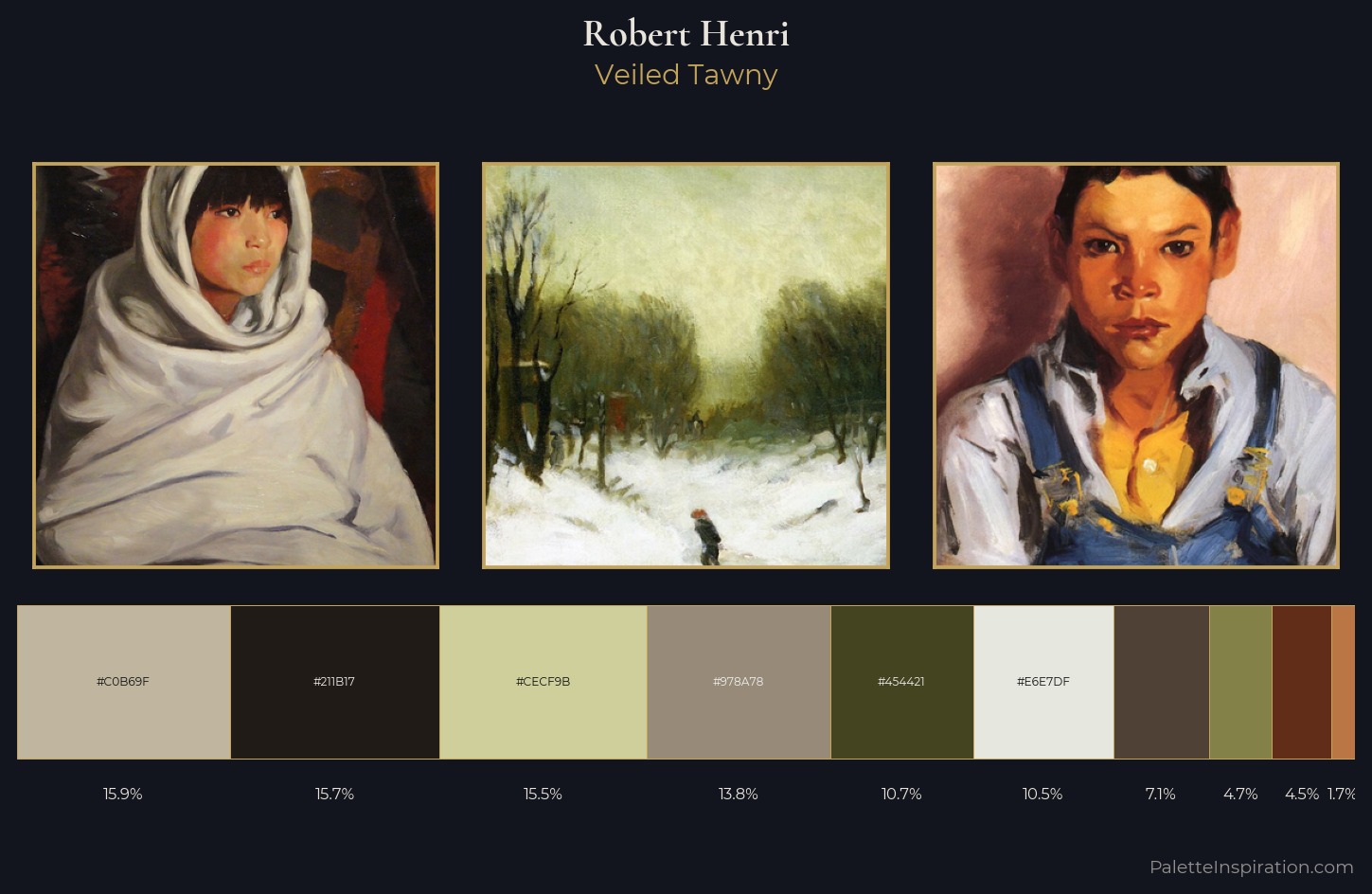 Robert Henri Palette 6 — Veiled Tawny