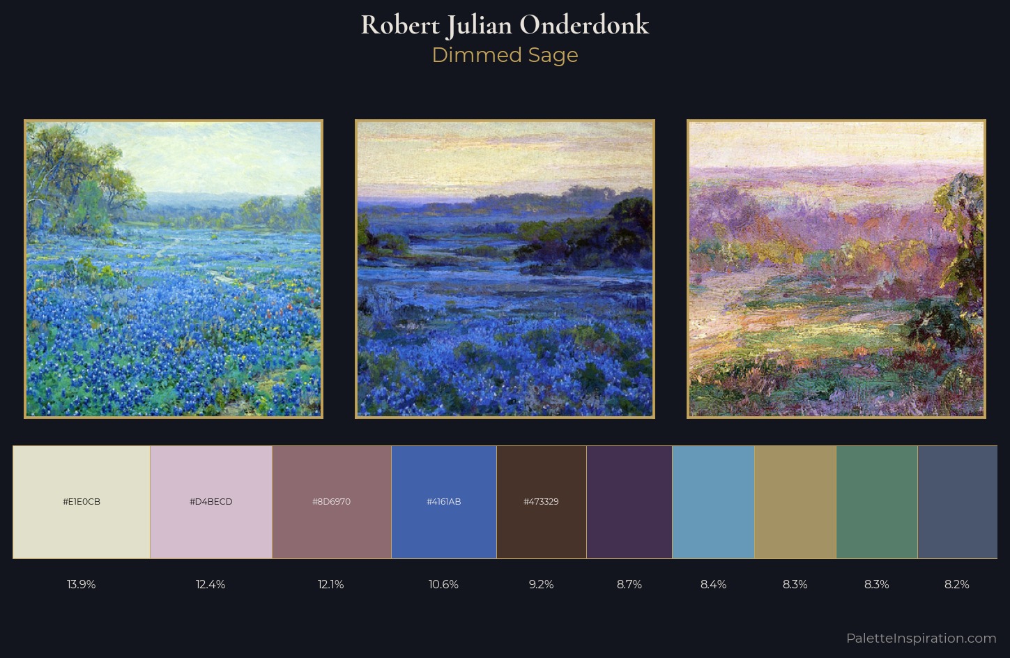 Robert Julian Onderdonk Palette 7 — Dimmed Sage
