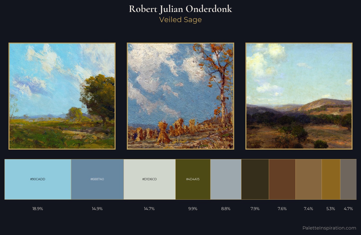 Robert Julian Onderdonk Palette 8 — Veiled Sage