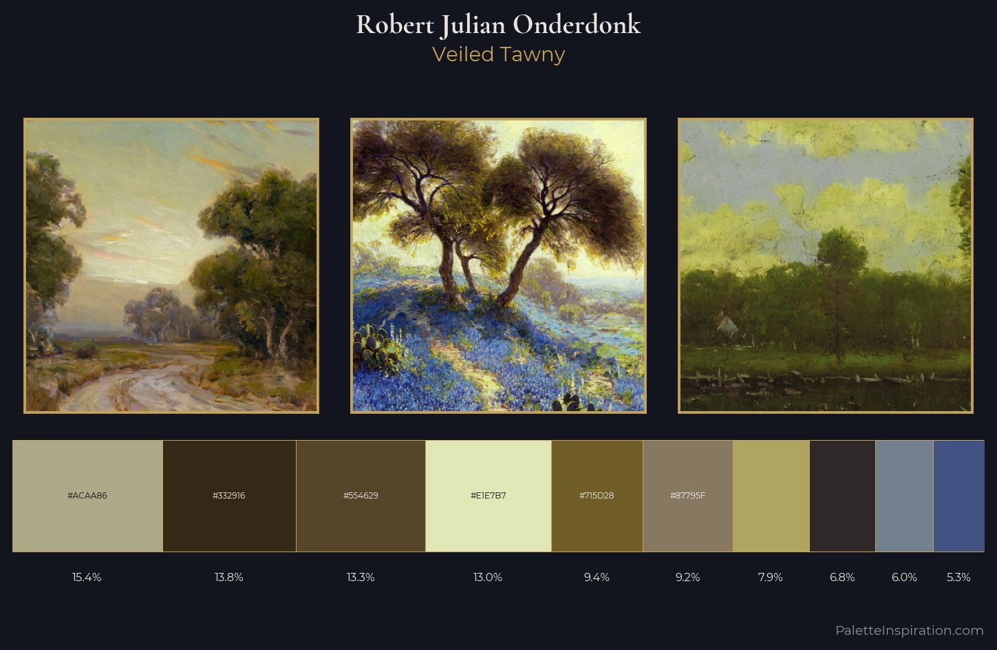 Robert Julian Onderdonk Palette 10 — Veiled Tawny