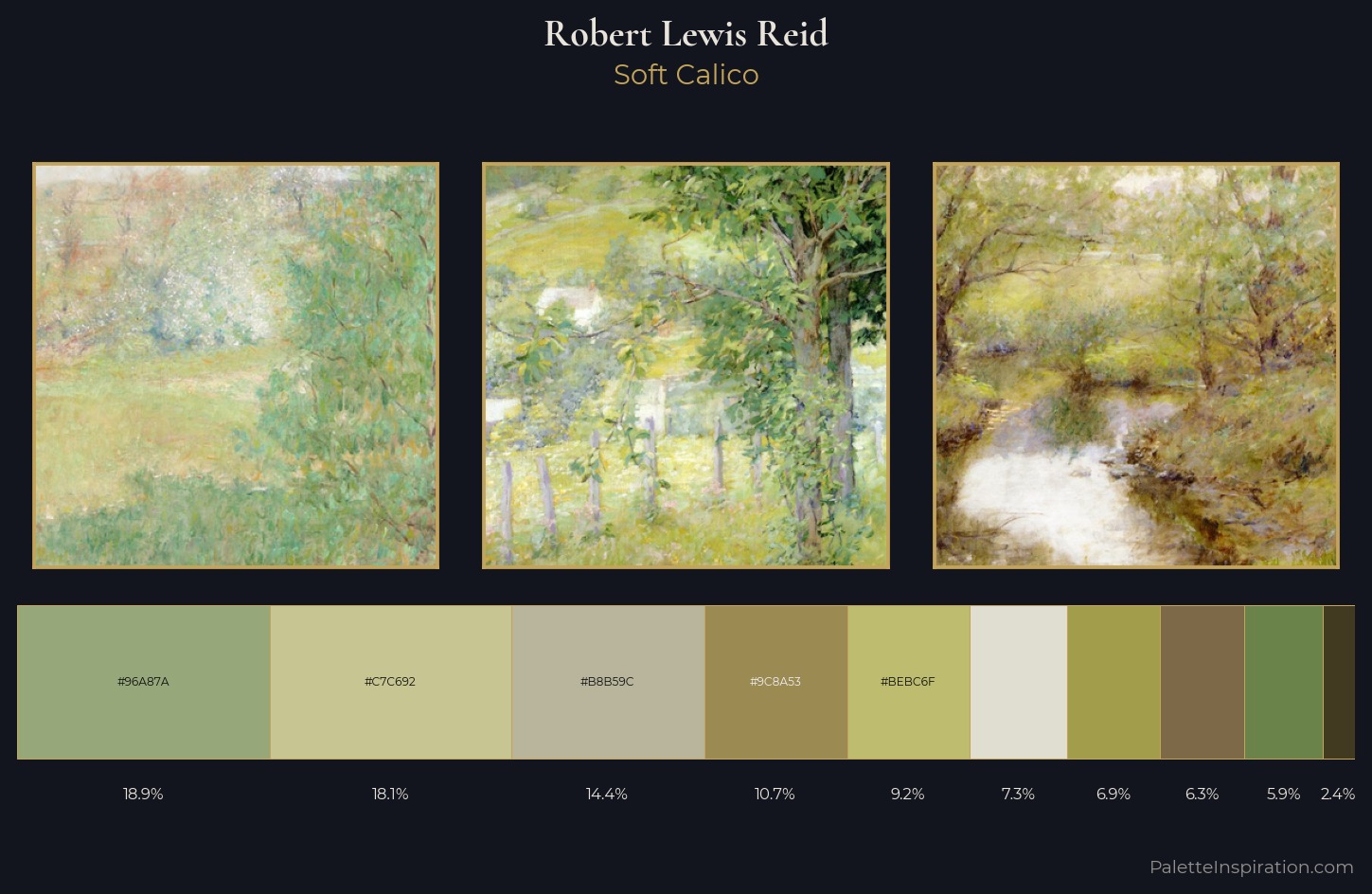 Robert Lewis Reid Palette 4 — Soft Calico