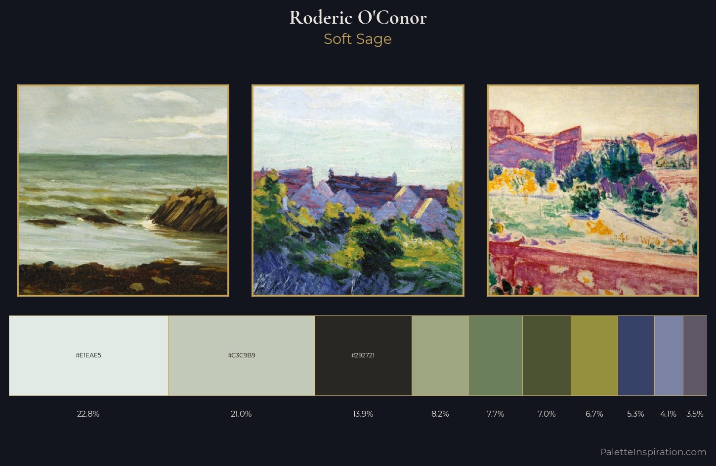 Roderic O'Conor Palette 1 — Soft Sage