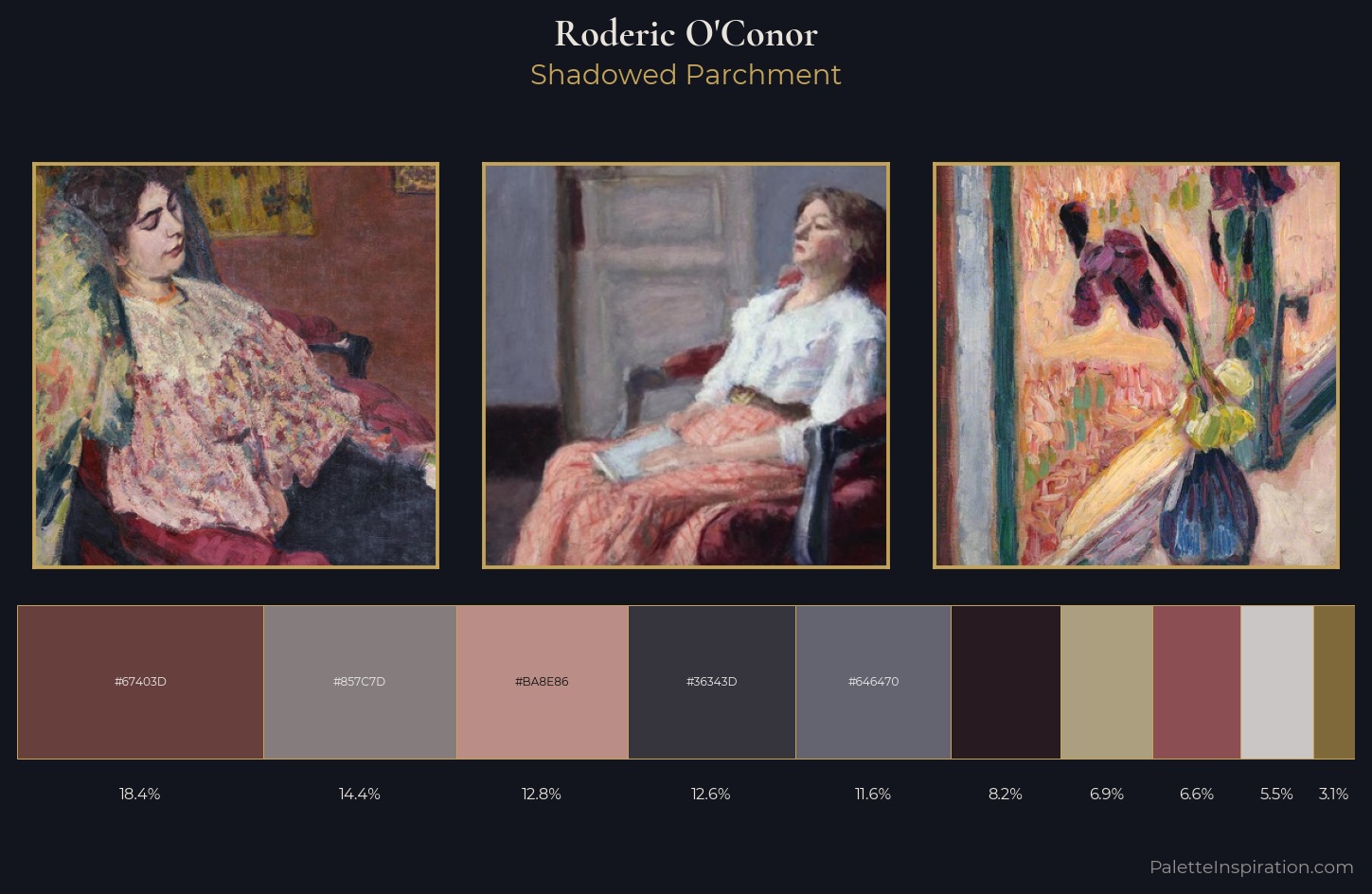 Roderic O'Conor Palette 3 — Shadowed Parchment
