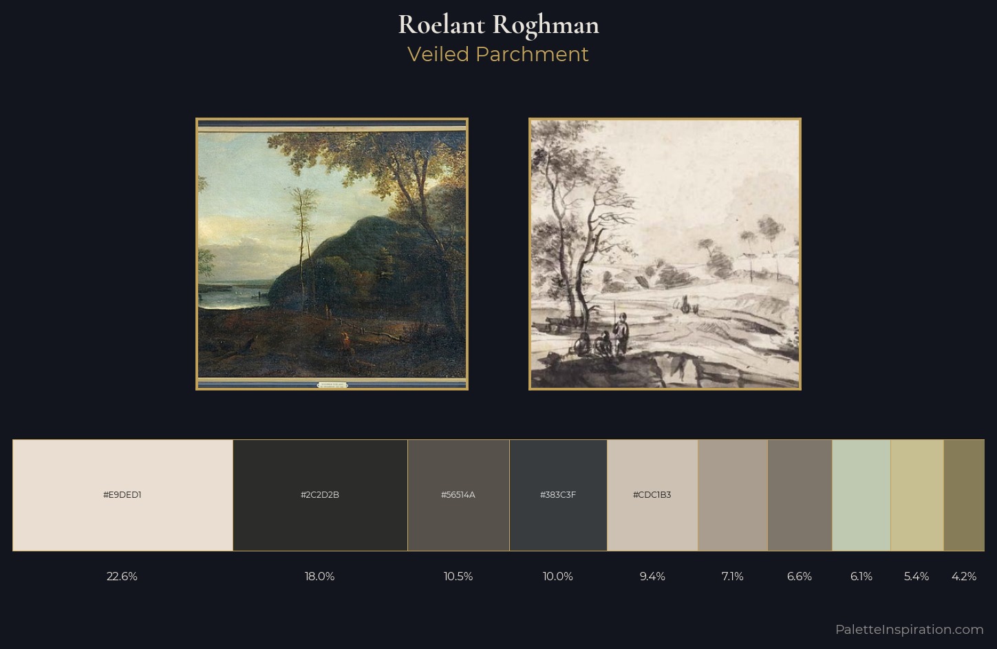 Roelant Roghman Palette 1 — Veiled Parchment