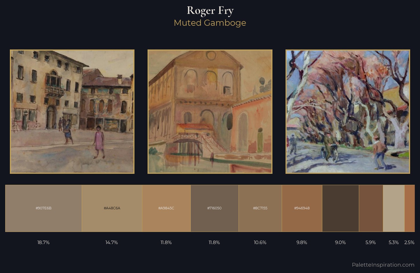 Roger Fry Palette 1 — Muted Gamboge