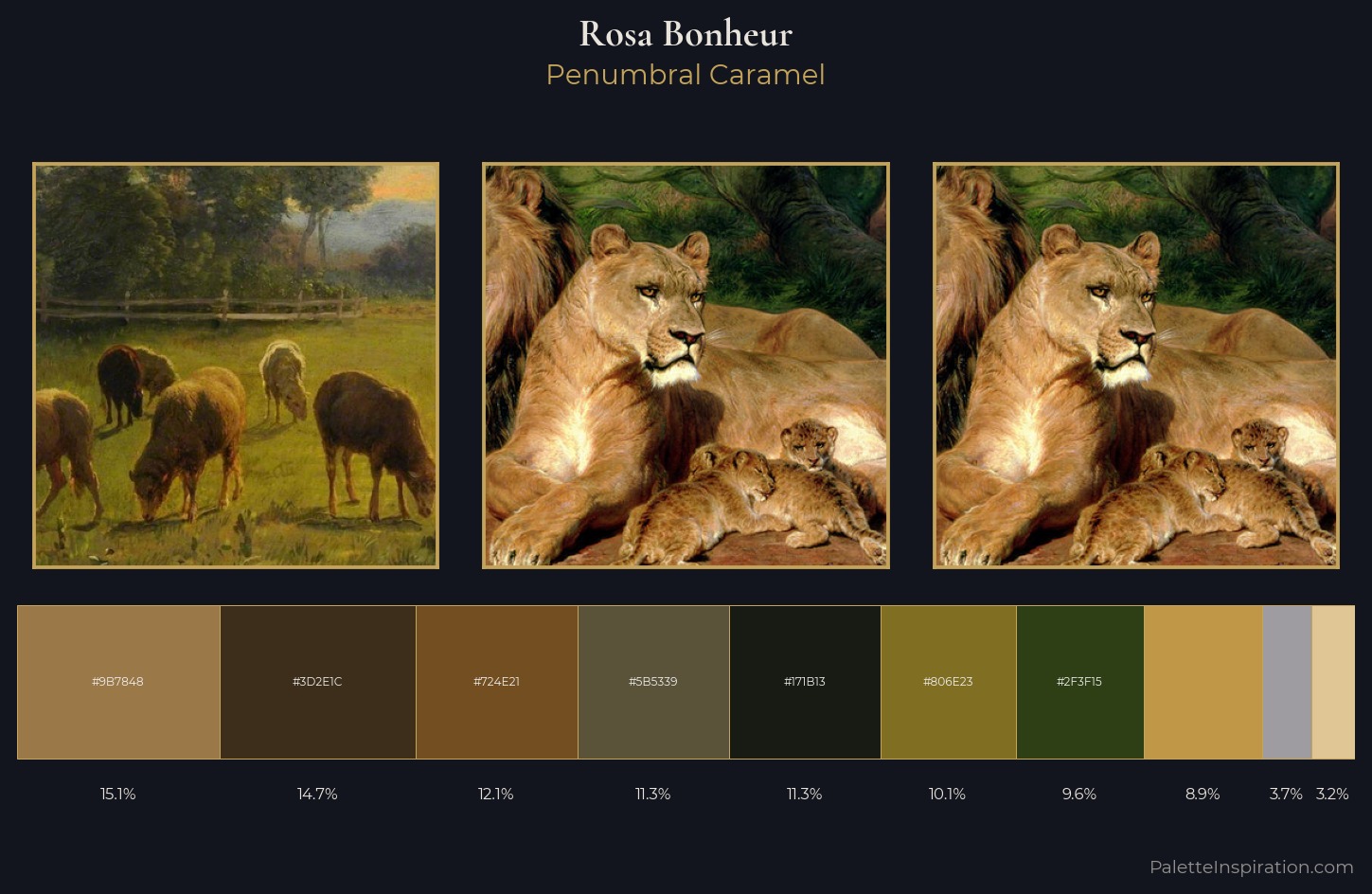 Rosa Bonheur Palette 8 — Penumbral Caramel