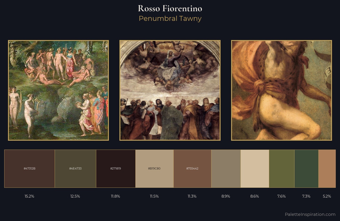 Rosso Fiorentino Palette 4 — Penumbral Tawny