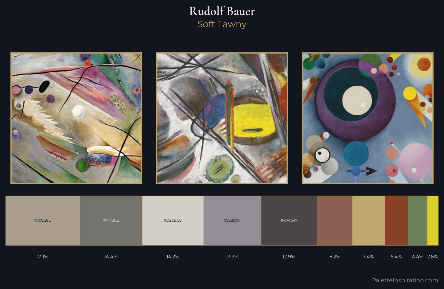 Rudolf Bauer Palette 1 — Soft Tawny