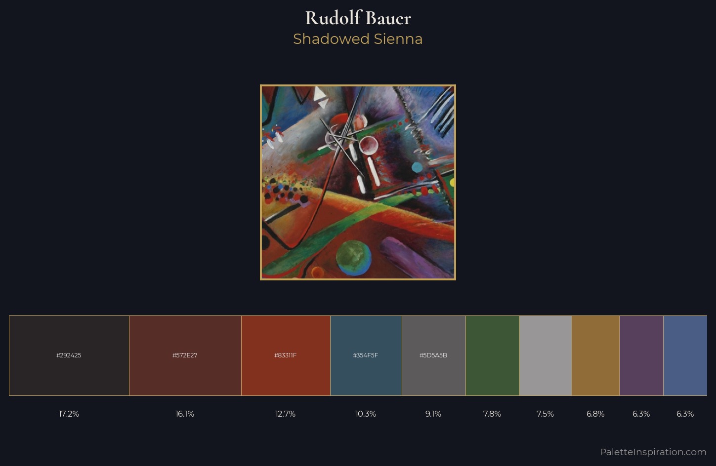 Rudolf Bauer Palette 5 — Shadowed Sienna