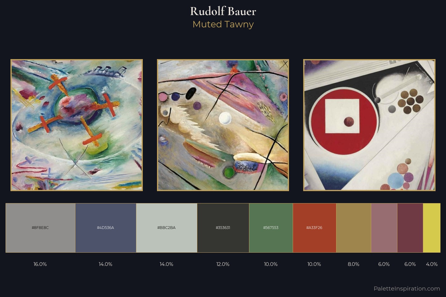 Rudolf Bauer Master Palette — Muted Tawny
