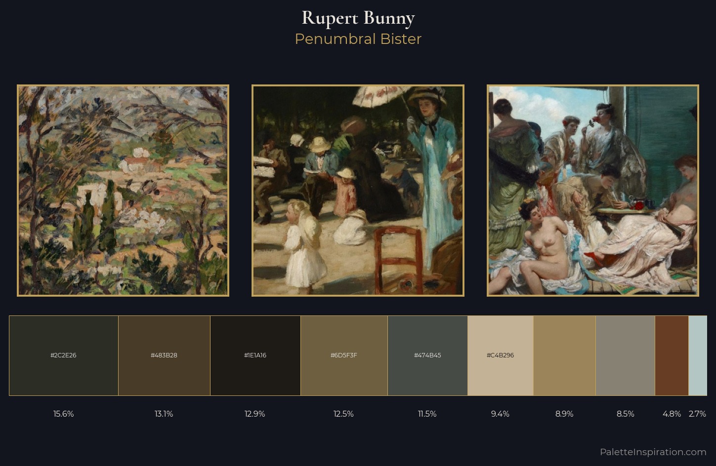 Rupert Bunny Palette 6 — Penumbral Bister
