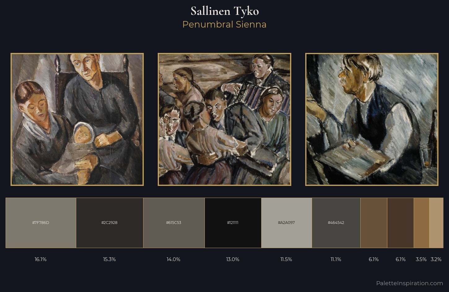 Sallinen Tyko Palette 5 — Penumbral Sienna