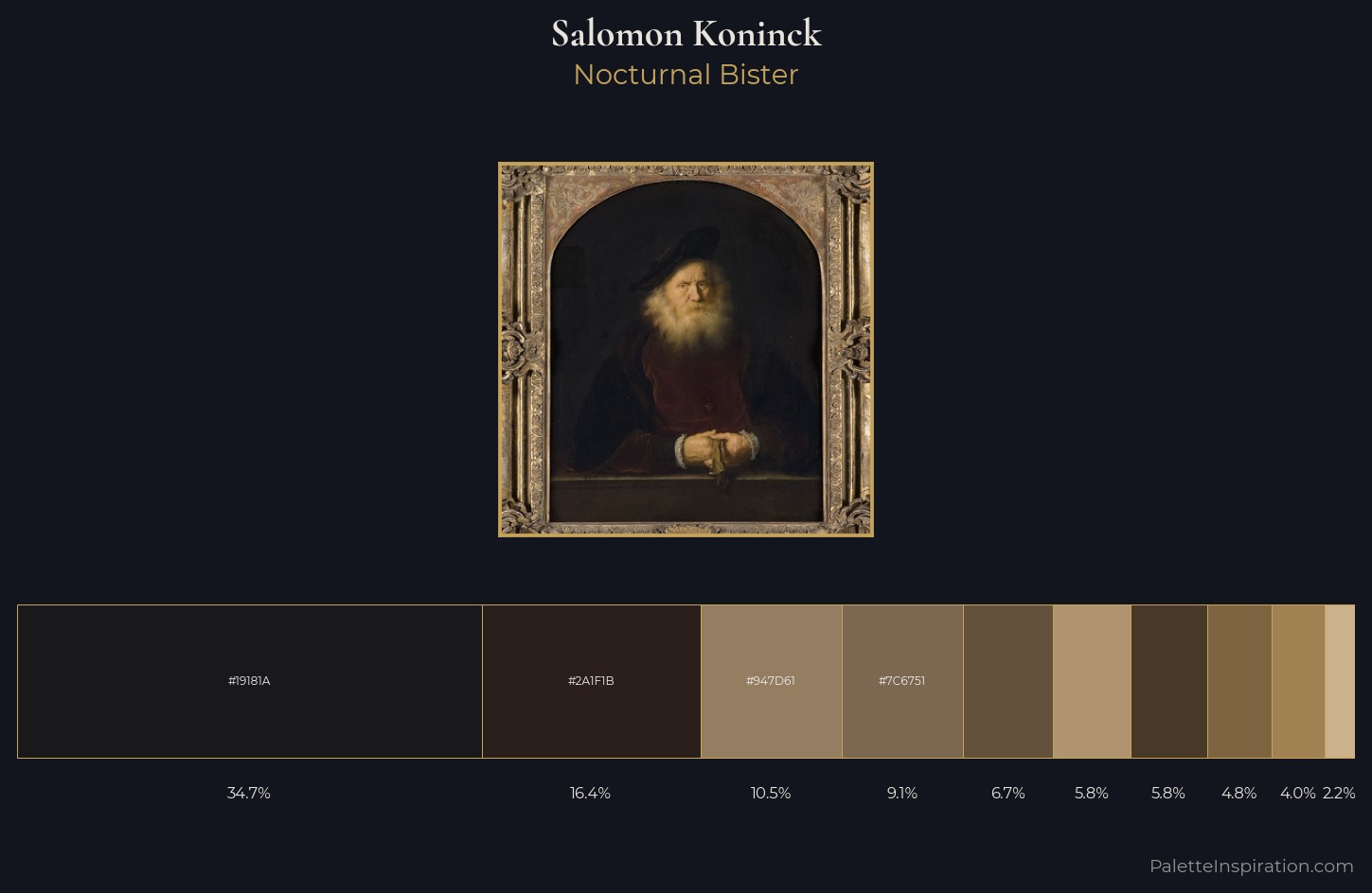 Salomon Koninck Palette 2 — Nocturnal Bister