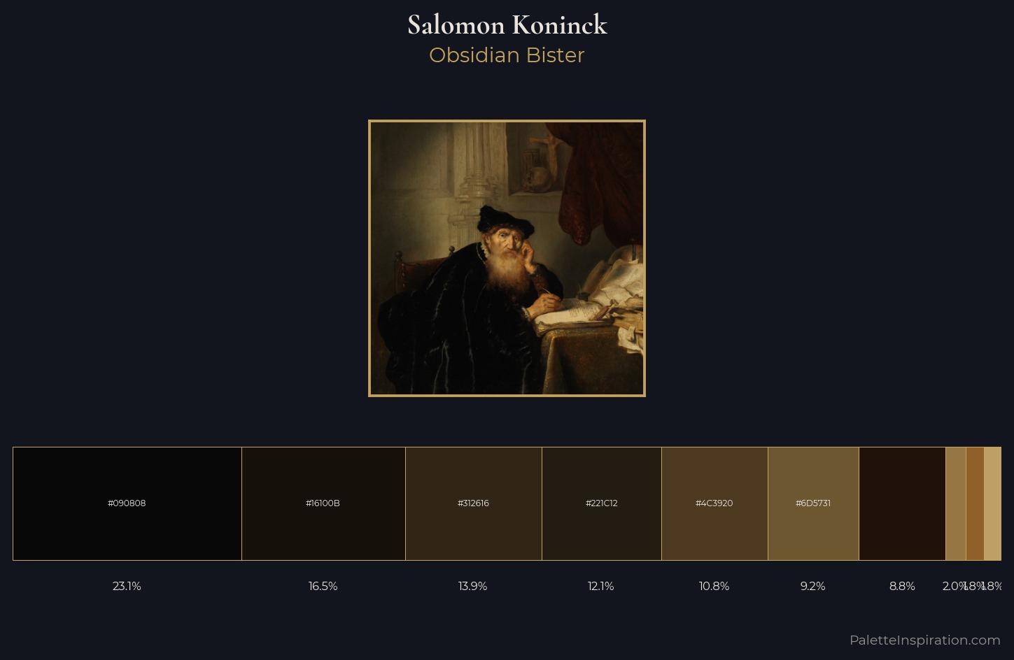 Salomon Koninck Palette 5 — Obsidian Bister