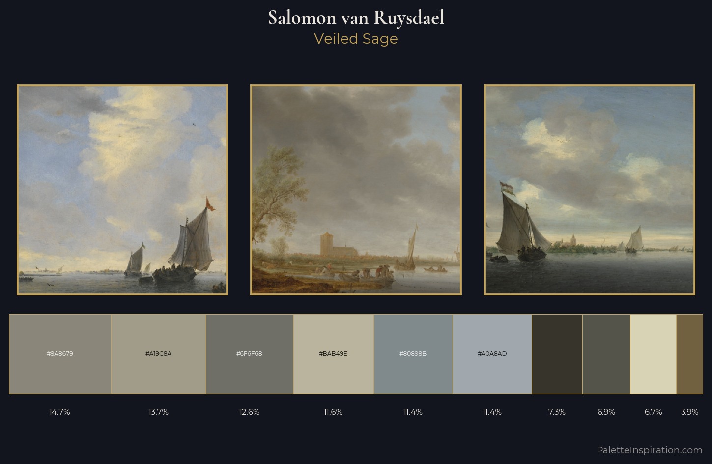 Salomon van Ruysdael Palette 1 — Veiled Sage
