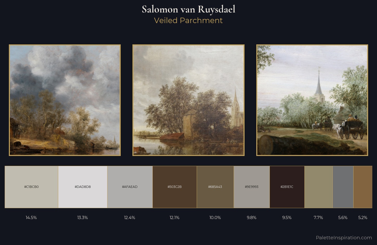 Salomon van Ruysdael Palette 3 — Veiled Parchment