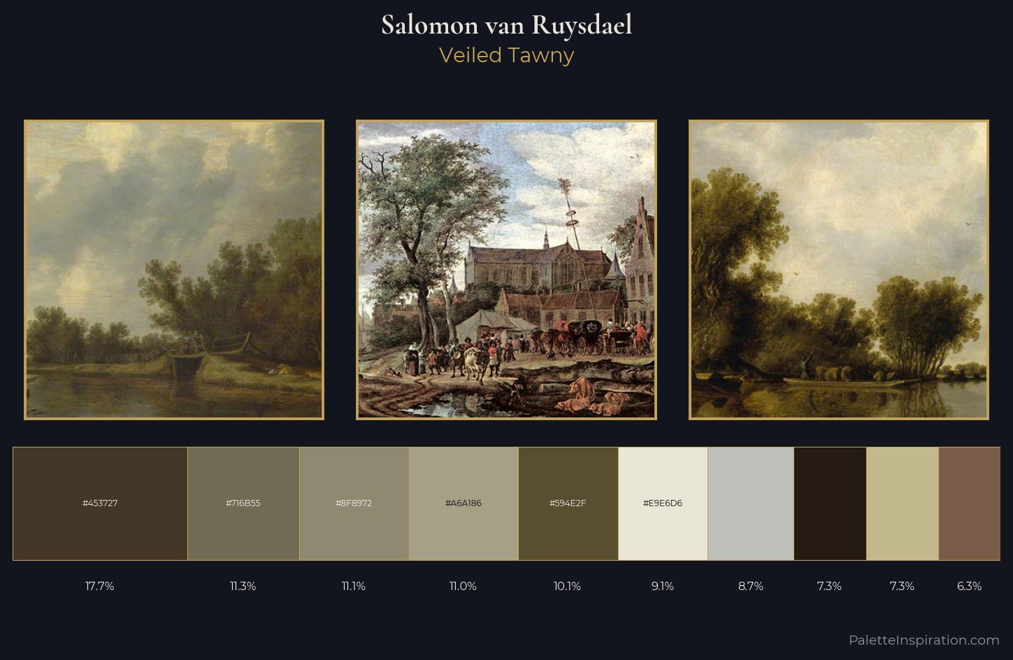Salomon van Ruysdael Palette 4 — Veiled Tawny