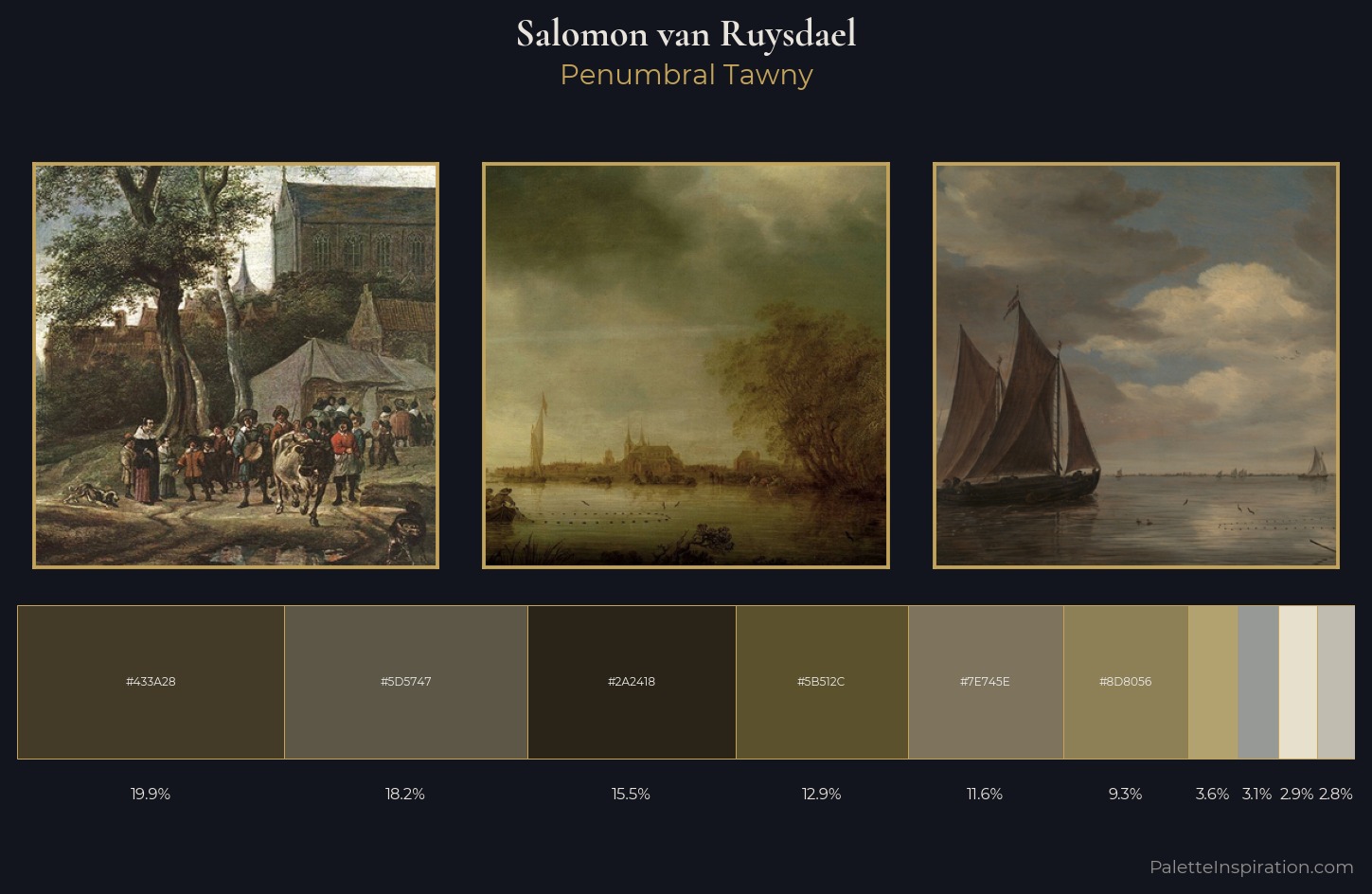 Salomon van Ruysdael Palette 7 — Penumbral Tawny