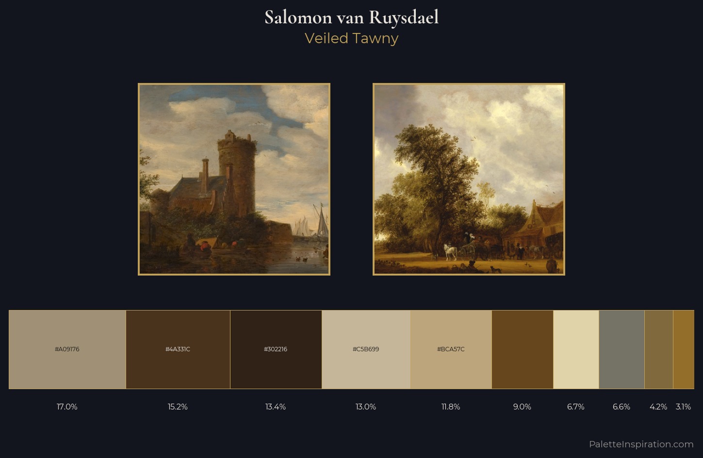 Salomon van Ruysdael Palette 8 — Veiled Tawny
