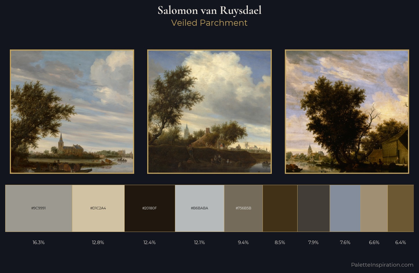 Salomon van Ruysdael Palette 10 — Veiled Parchment