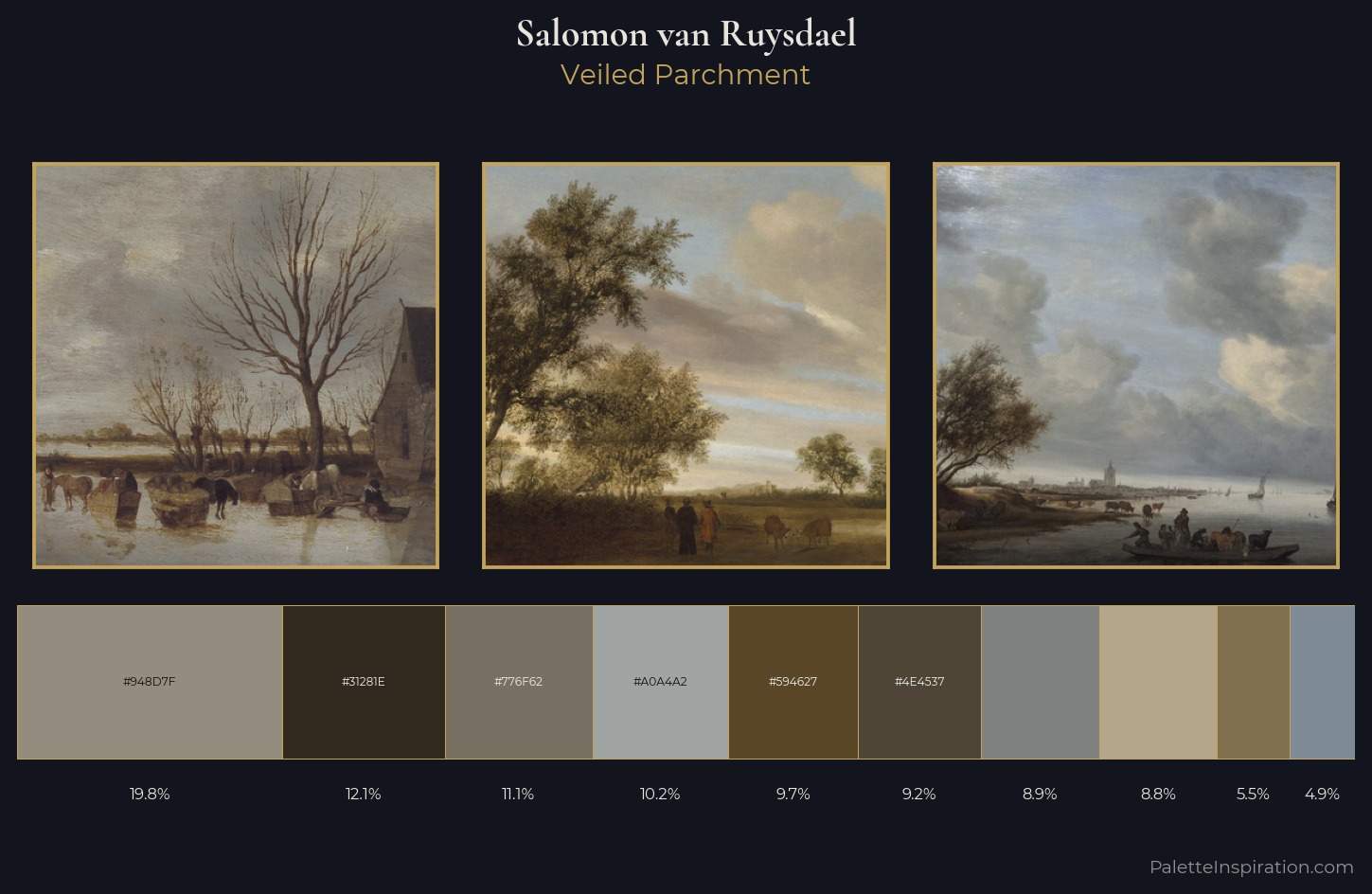 Salomon van Ruysdael Palette 11 — Veiled Parchment