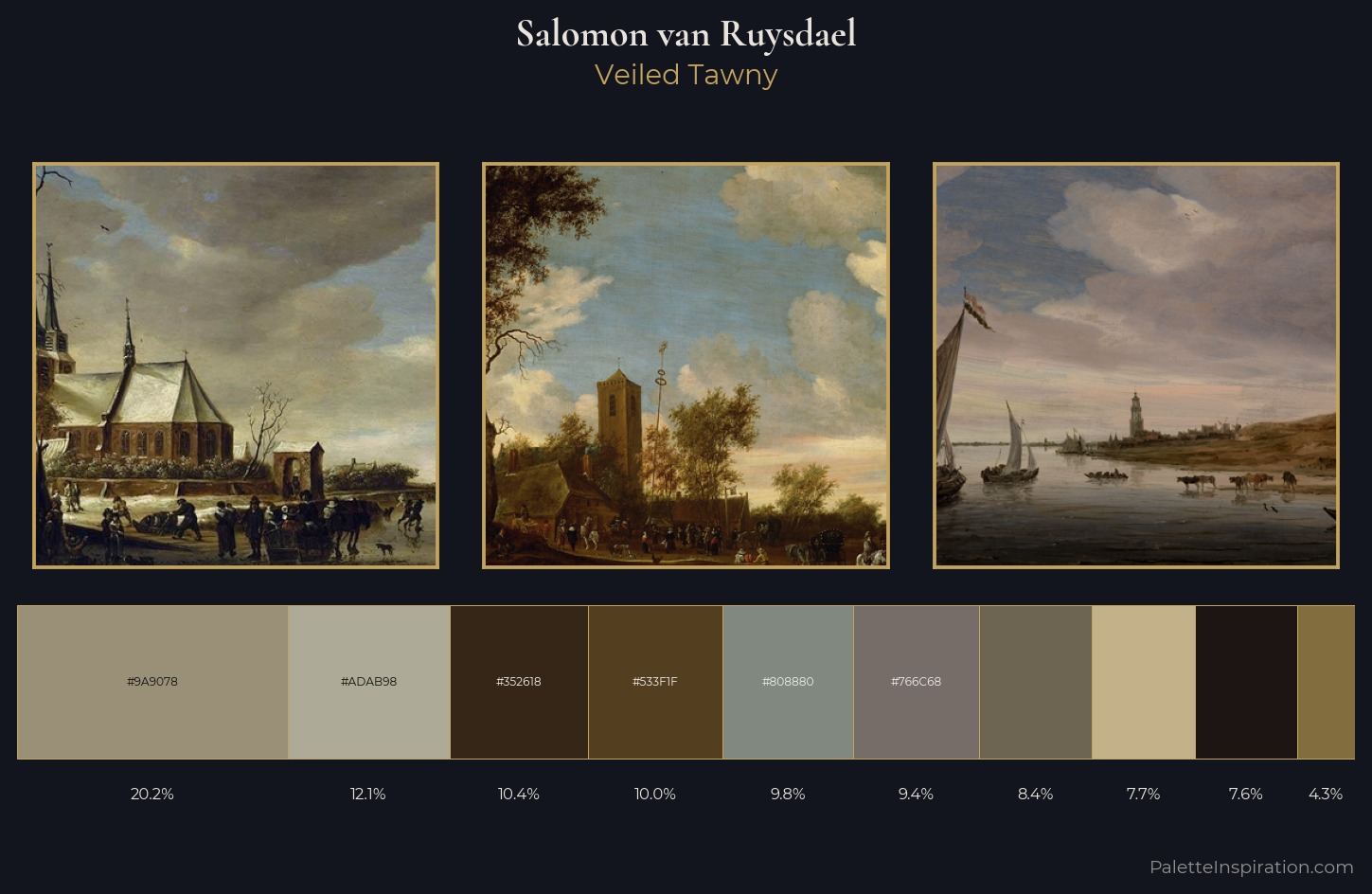 Salomon van Ruysdael Palette 13 — Veiled Tawny