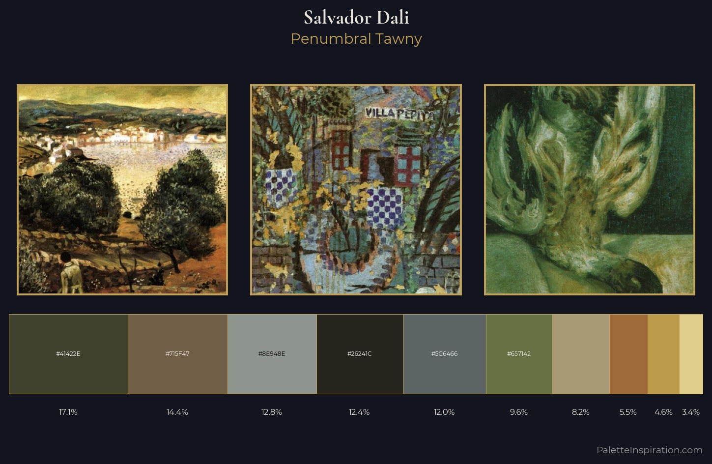 Salvador Dali Palette 8 — Penumbral Tawny