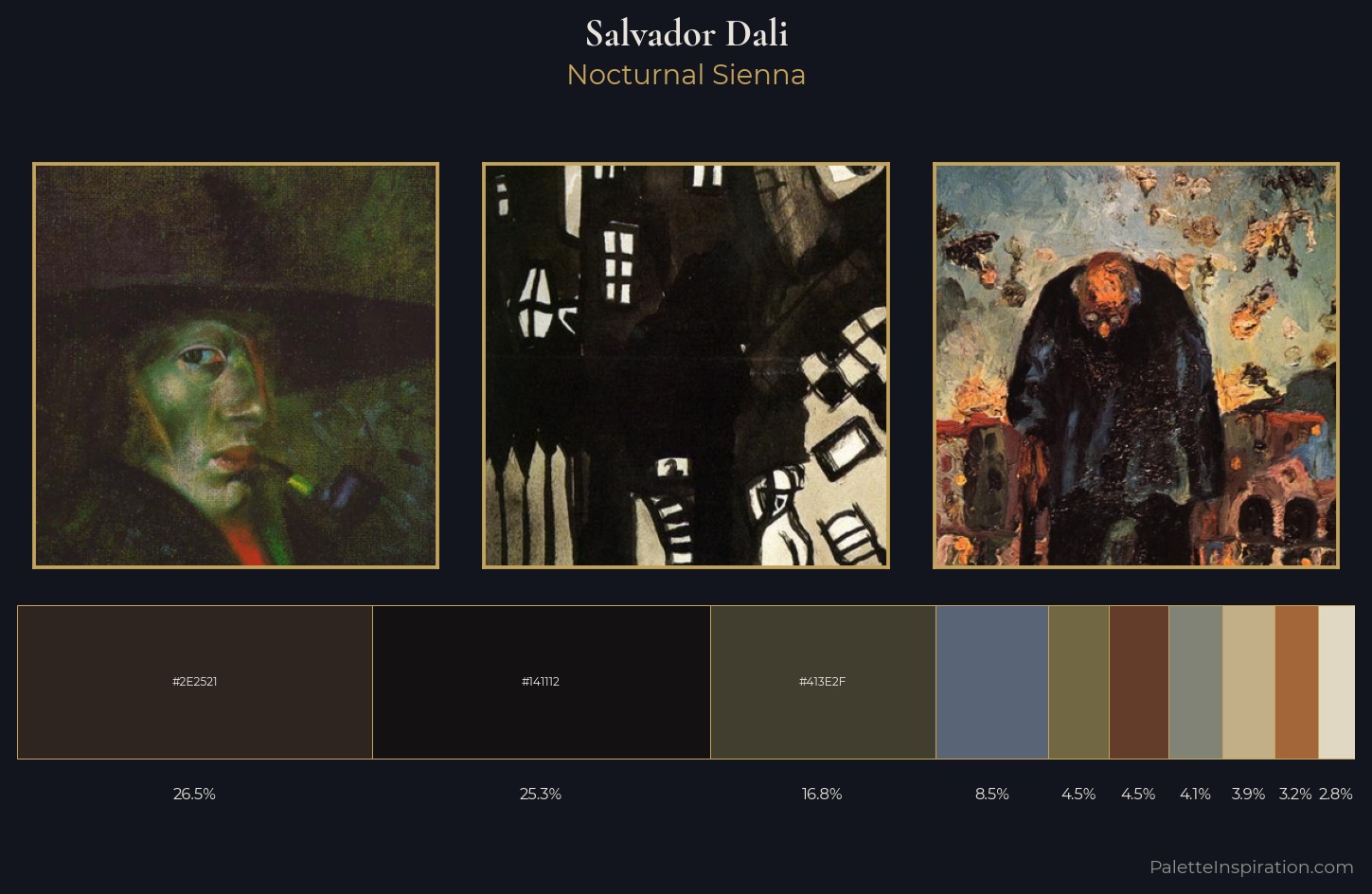 Salvador Dali Palette 11 — Nocturnal Sienna