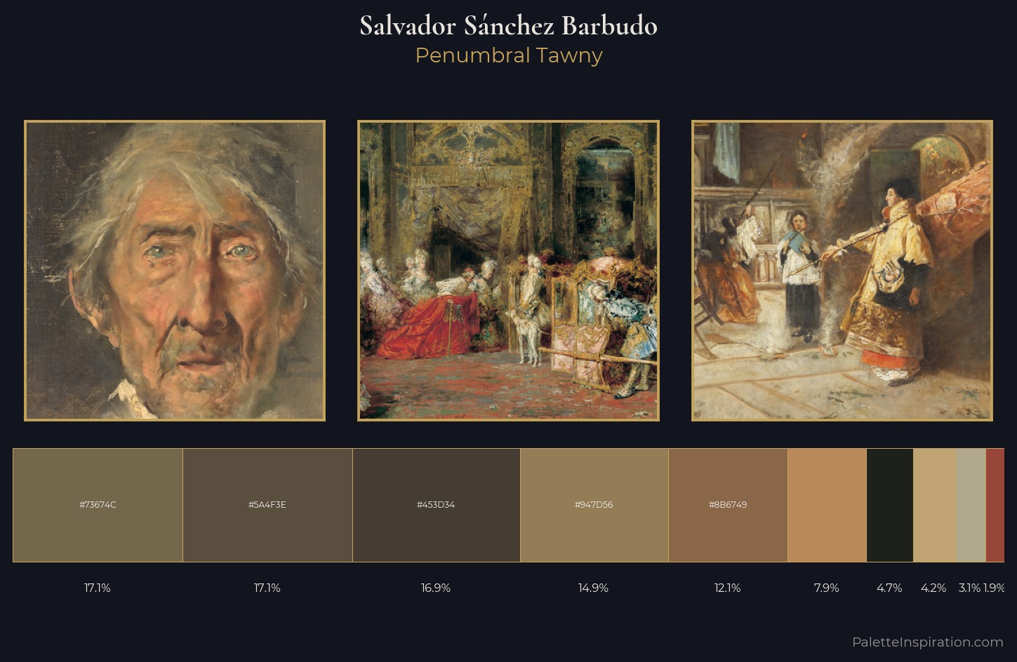 Salvador Sánchez Barbudo Palette 2 — Penumbral Tawny