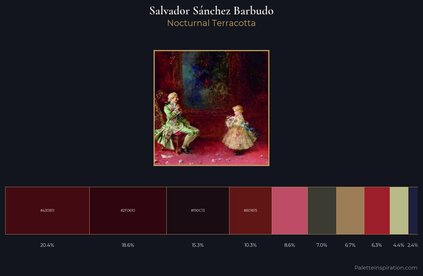Salvador Sánchez Barbudo Palette 6 — Nocturnal Terracotta