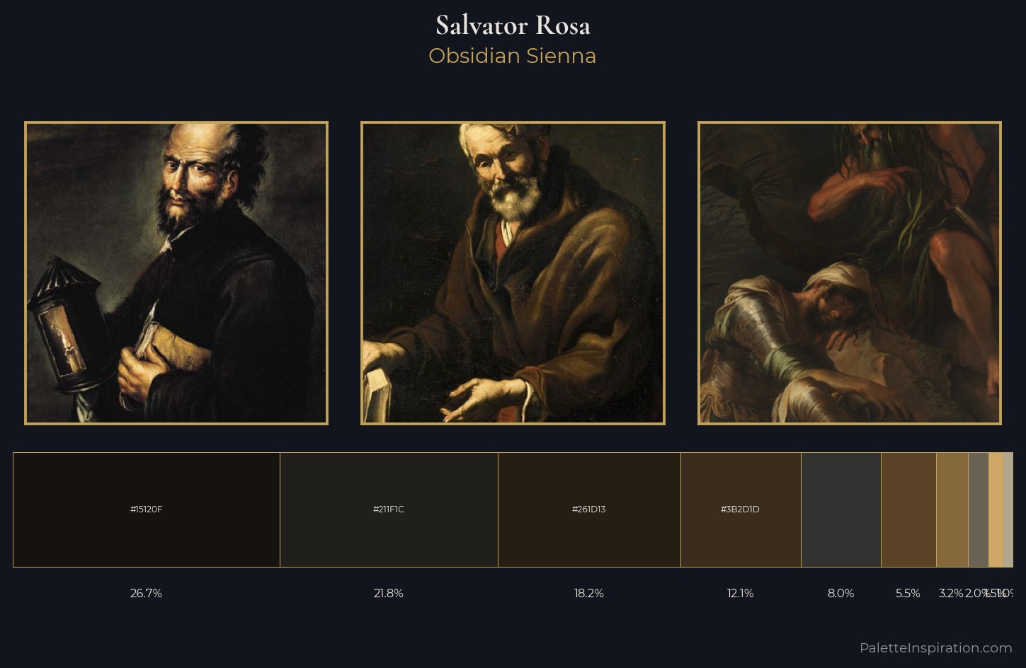 Salvator Rosa Palette 9 — Obsidian Sienna
