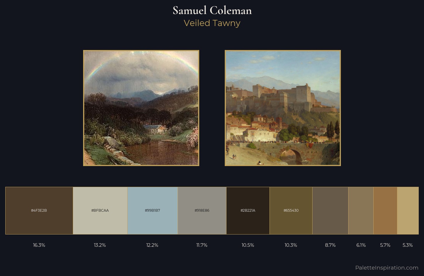 Samuel Coleman Palette 2 — Veiled Tawny