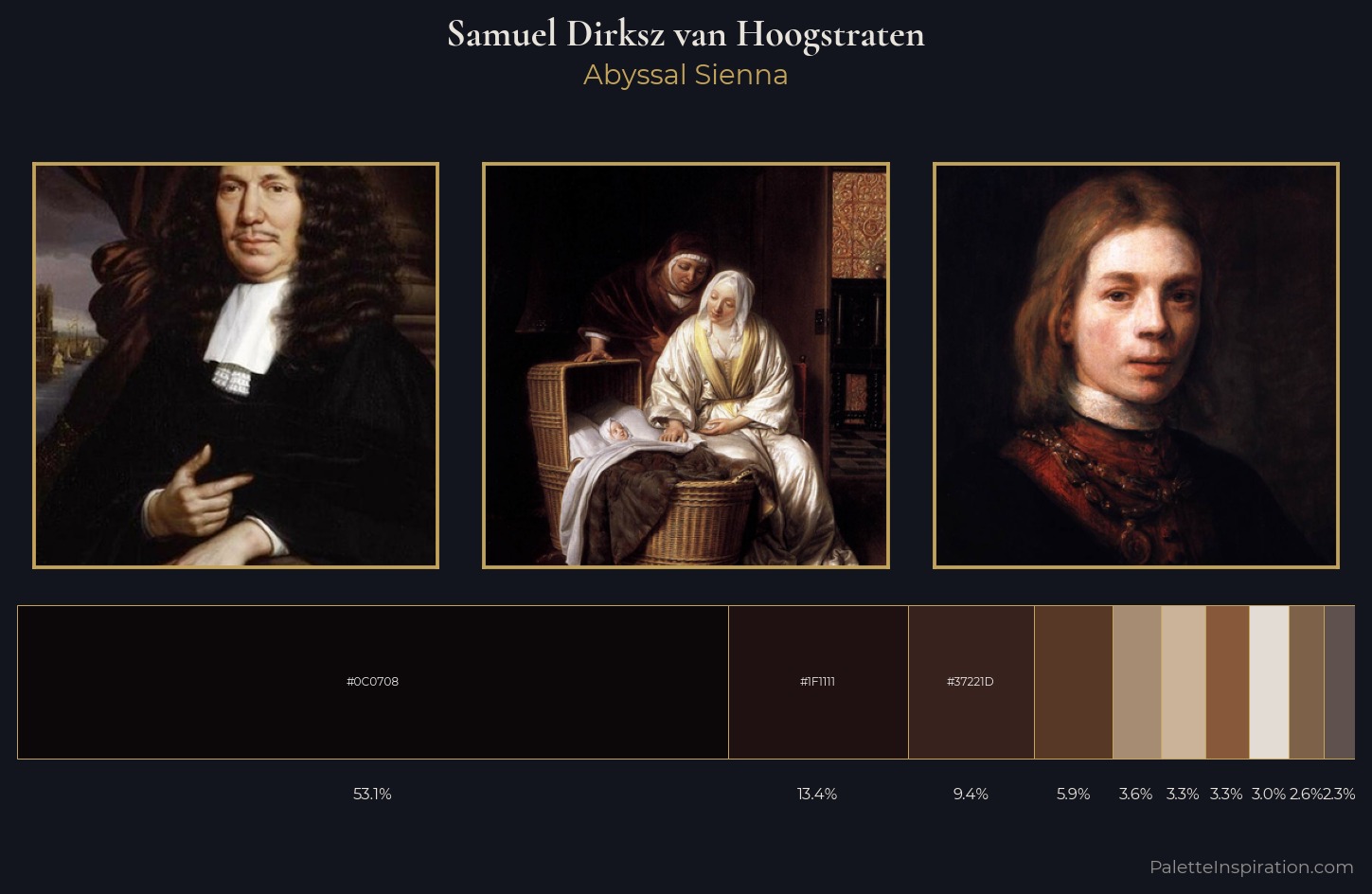 Samuel Dirksz van Hoogstraten Palette 6 — Abyssal Sienna